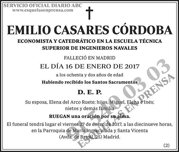 Emilio Casares Córdoba